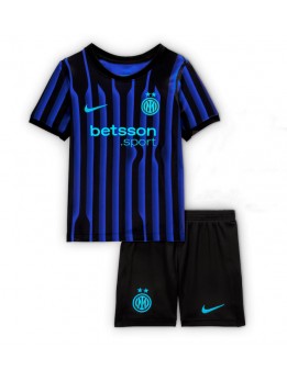 Billige Inter Milan Hjemmedraktsett Barn 2025-26 Kortermet (+ Korte bukser)